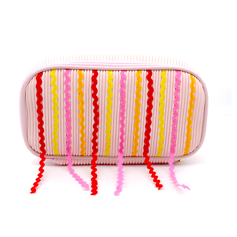 Striped PU Pouch